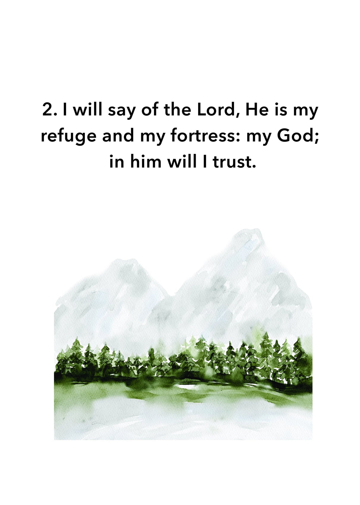 Psalm 91 Memorization Cards