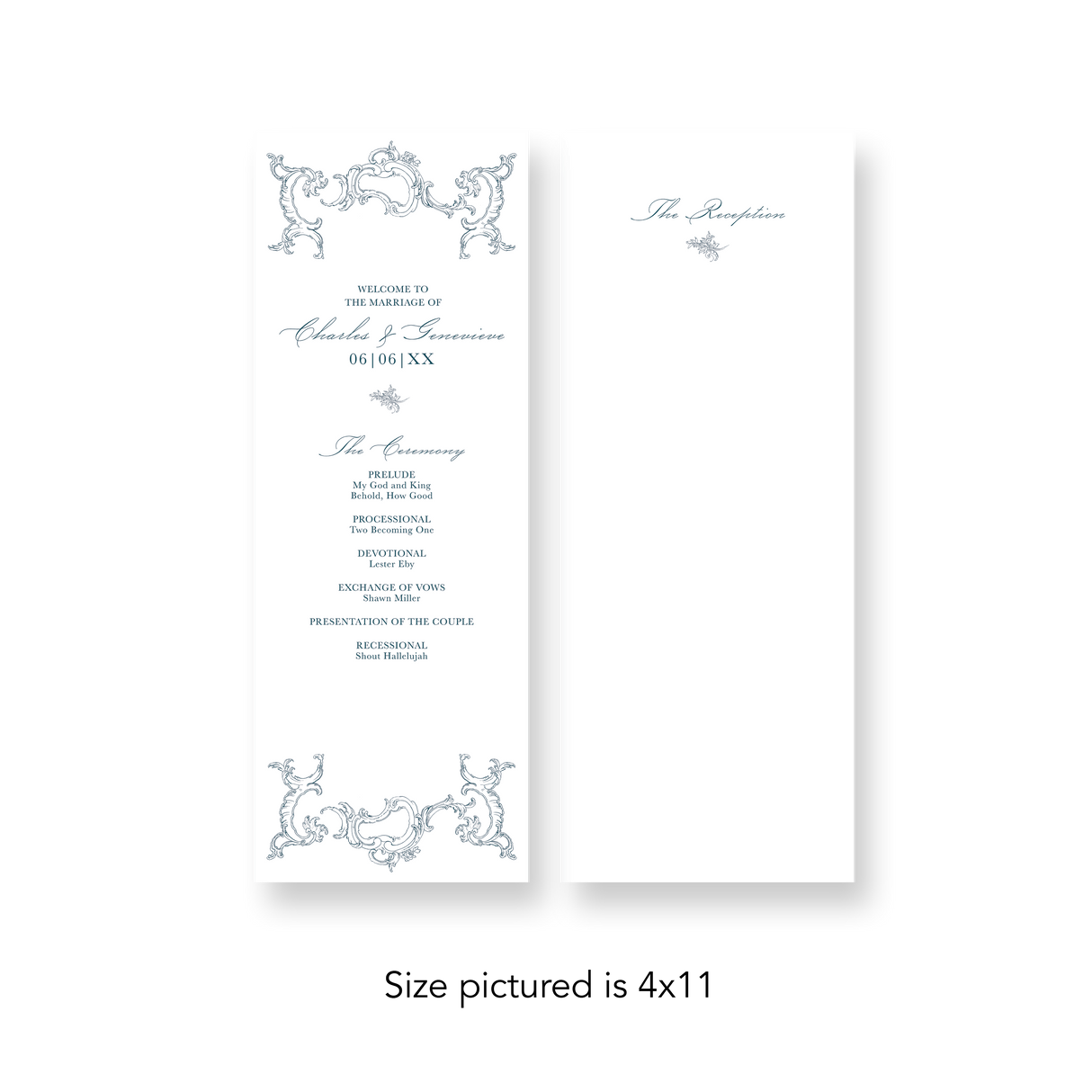 Baroque wedding program