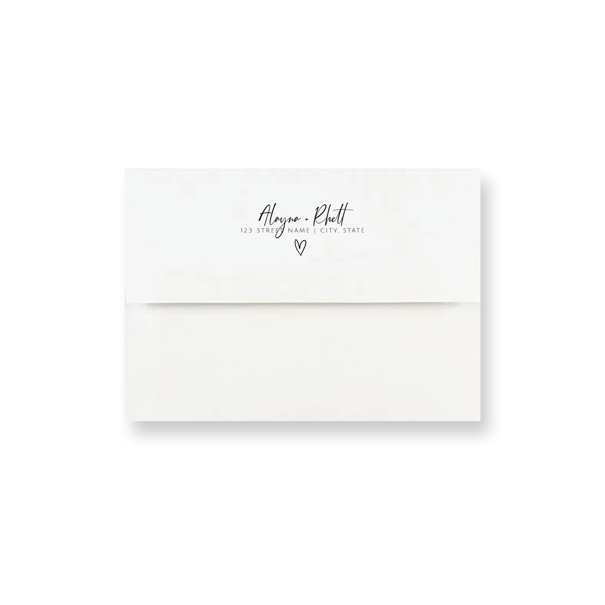 Hand Drawn Heart wedding envelope