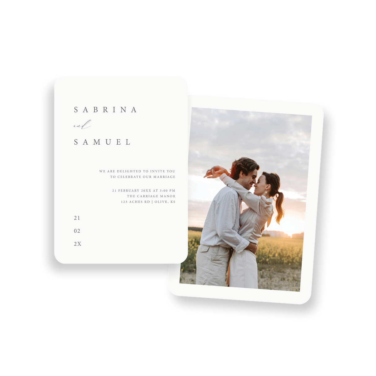 Ivory Classic invitation rounded