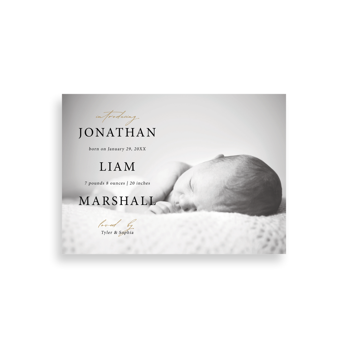 Jonathan birth announcement