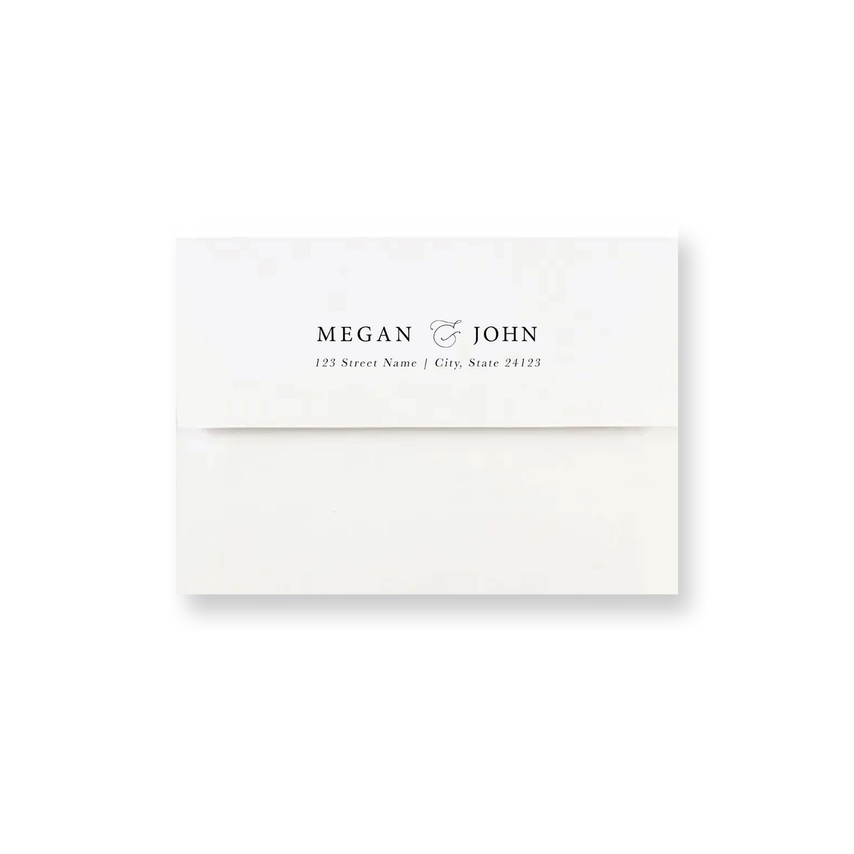 Simplistic White wedding envelope