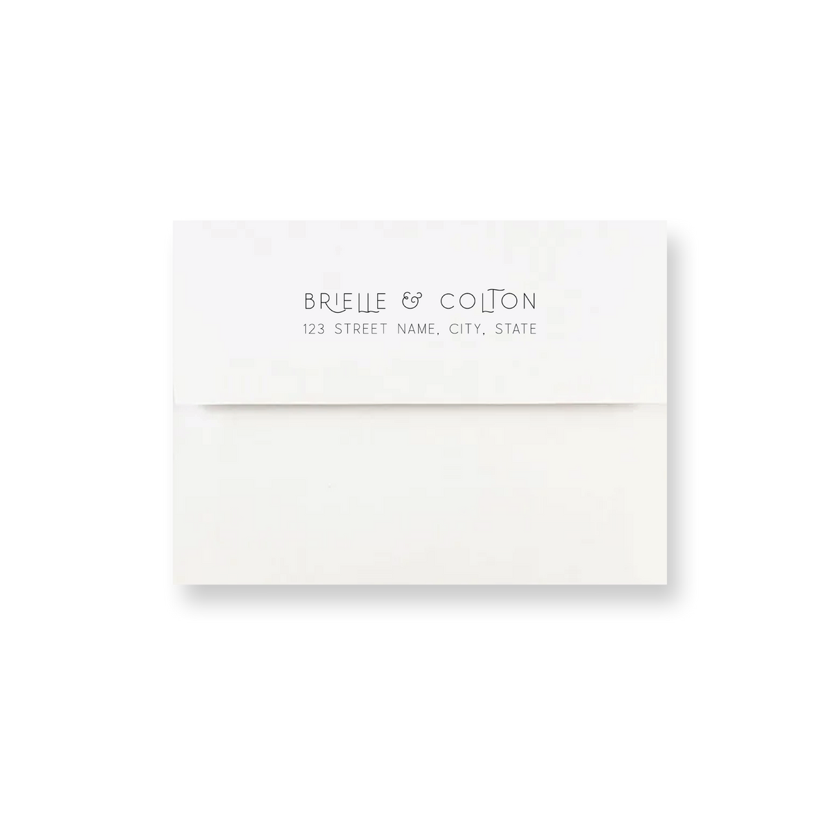 Tan Arch wedding envelope