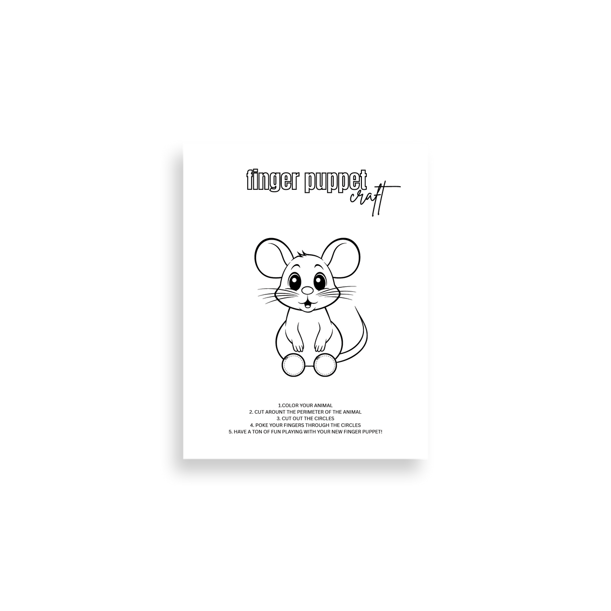 Finger Puppets (Set of 2) | FREE Kid's Printable