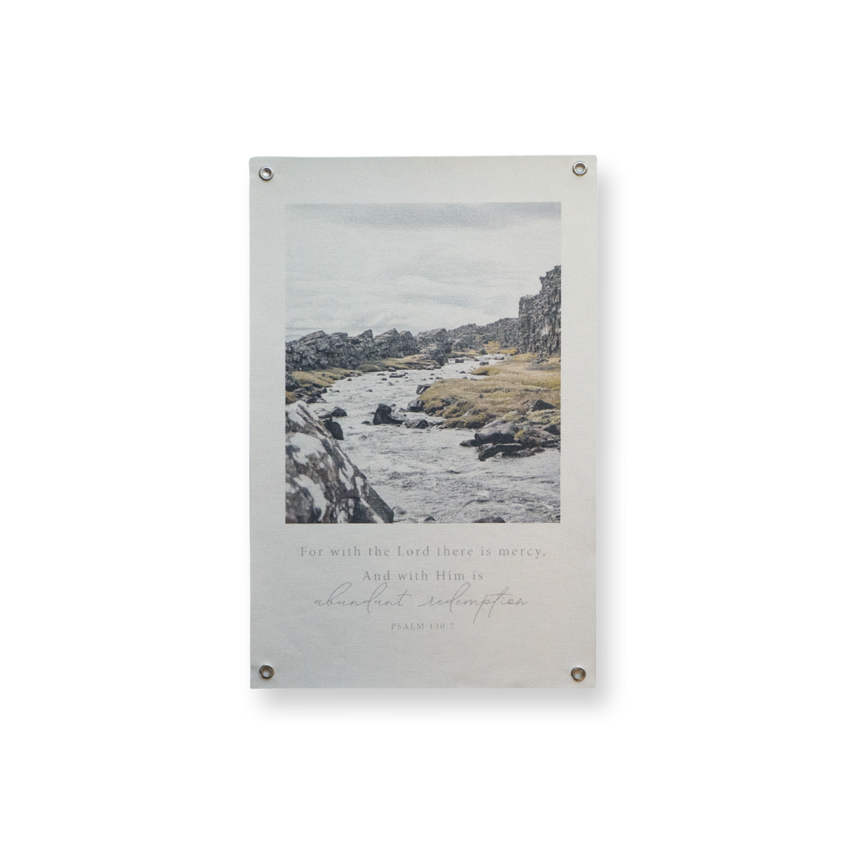 Abundant Redemption 11x17 print, rocky river landscape