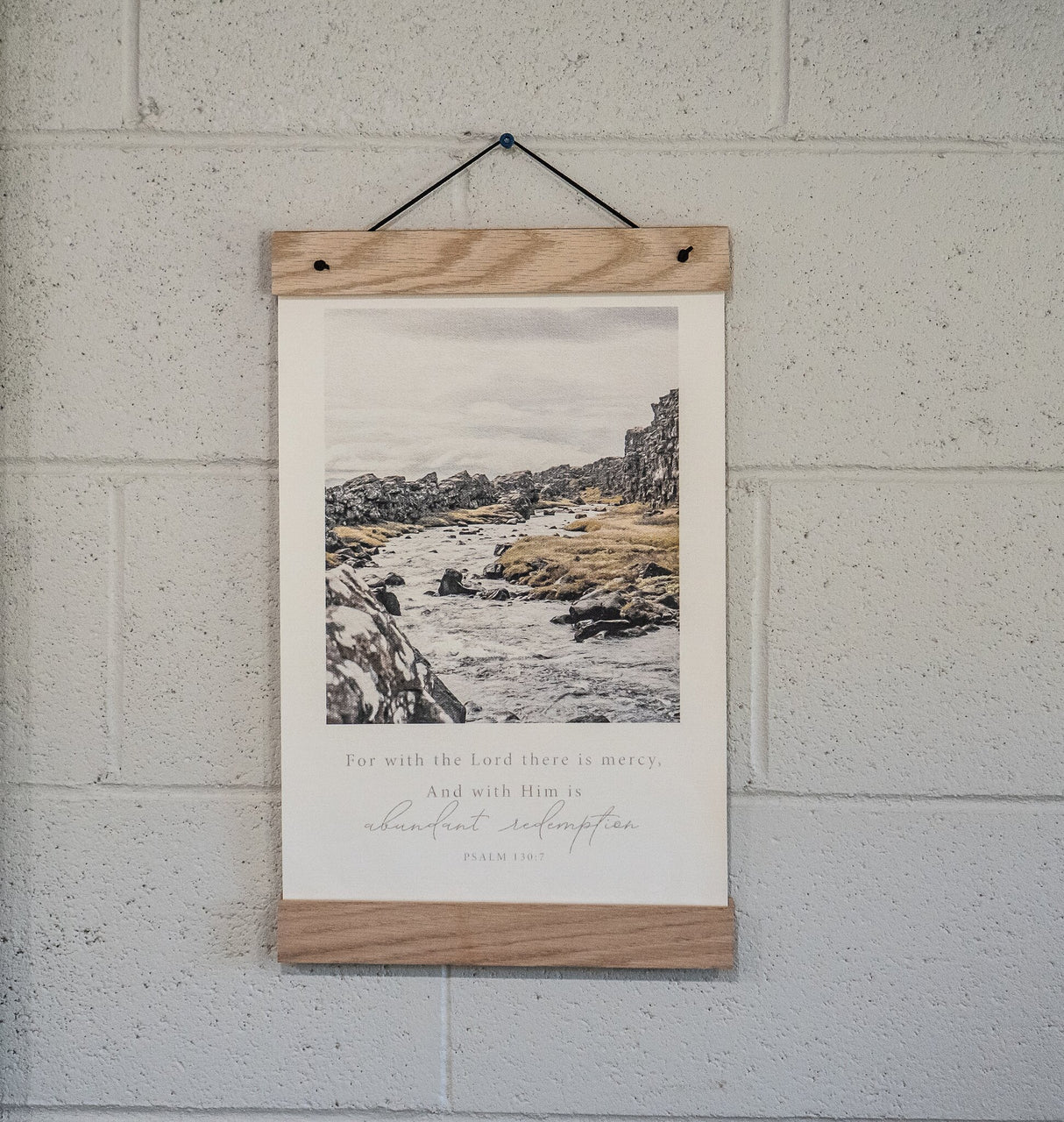 Abundant Redemption 11x17 print styled hanging on a wall
