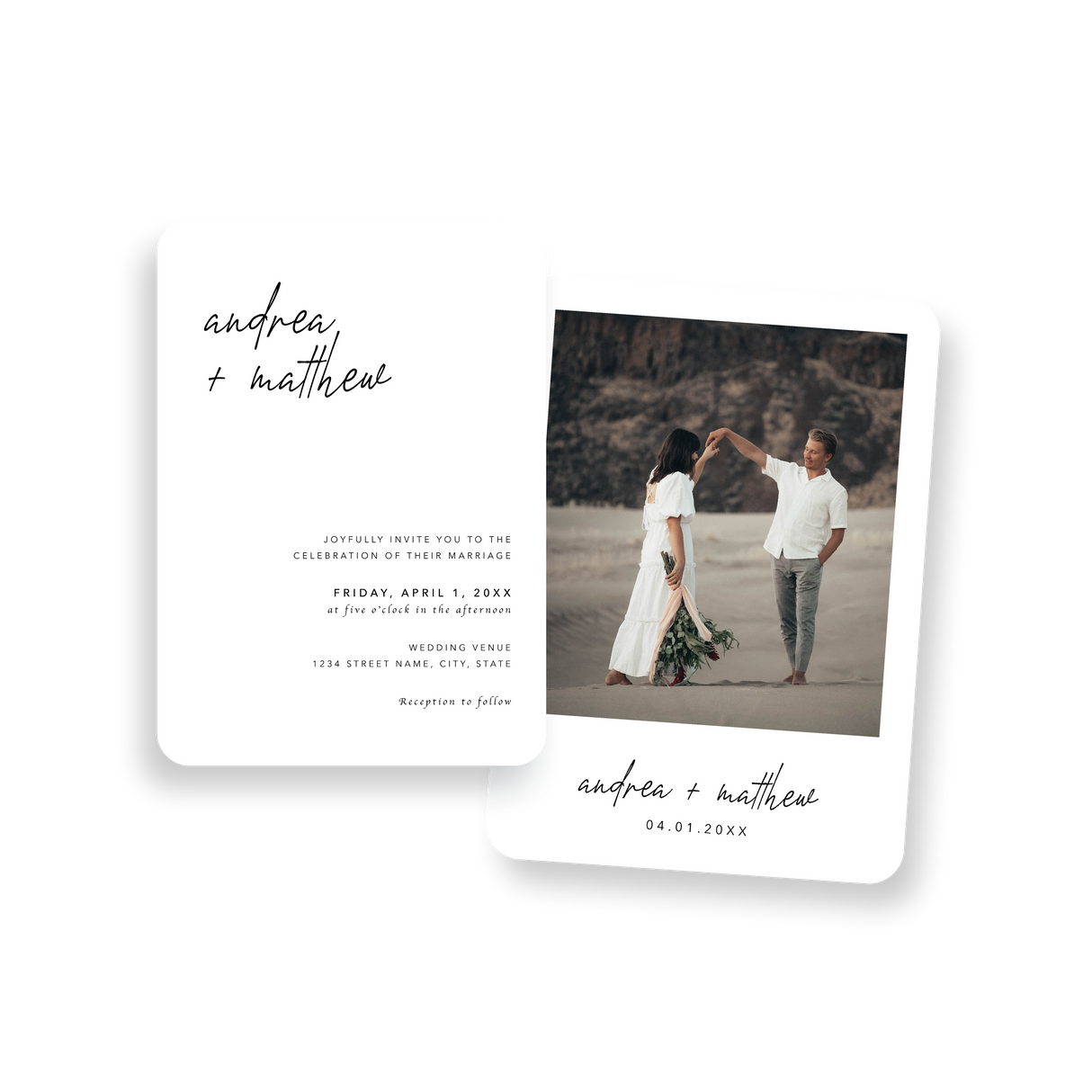 basic minimalist invitation rounded
