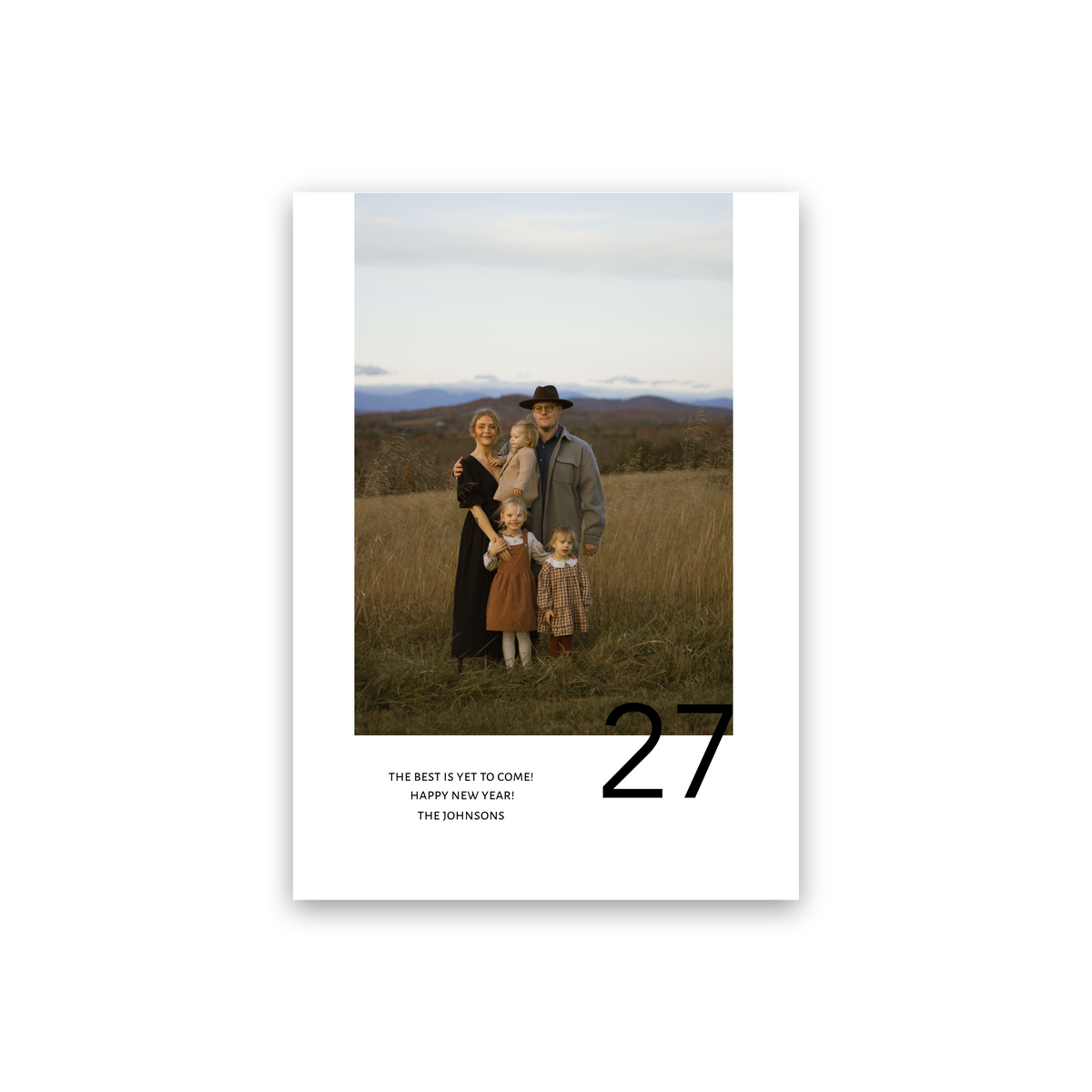 Modern New Year 27 Card front