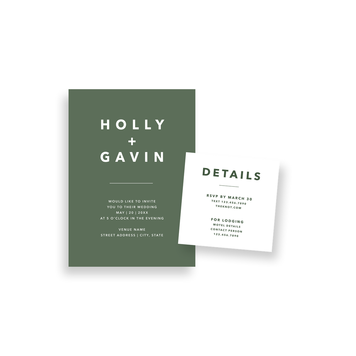 modern sage invitation