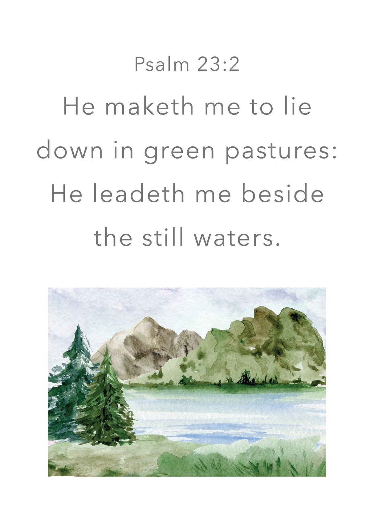 Psalm 23 Entire Chapter Memorization Cards