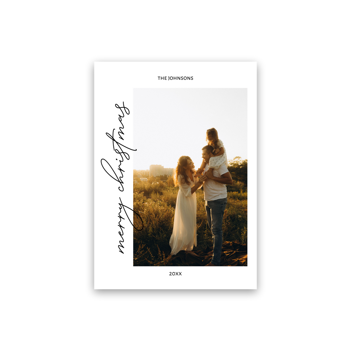 Sideways Merry Christmas Card front