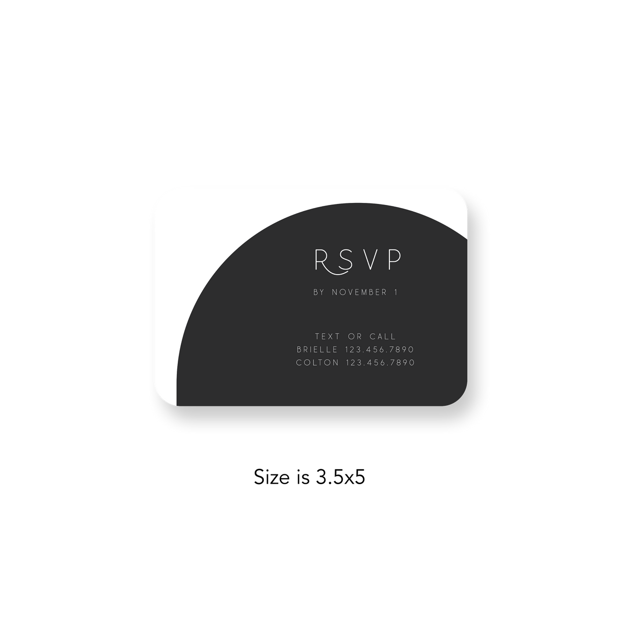 Tan Arch RSVP rounded