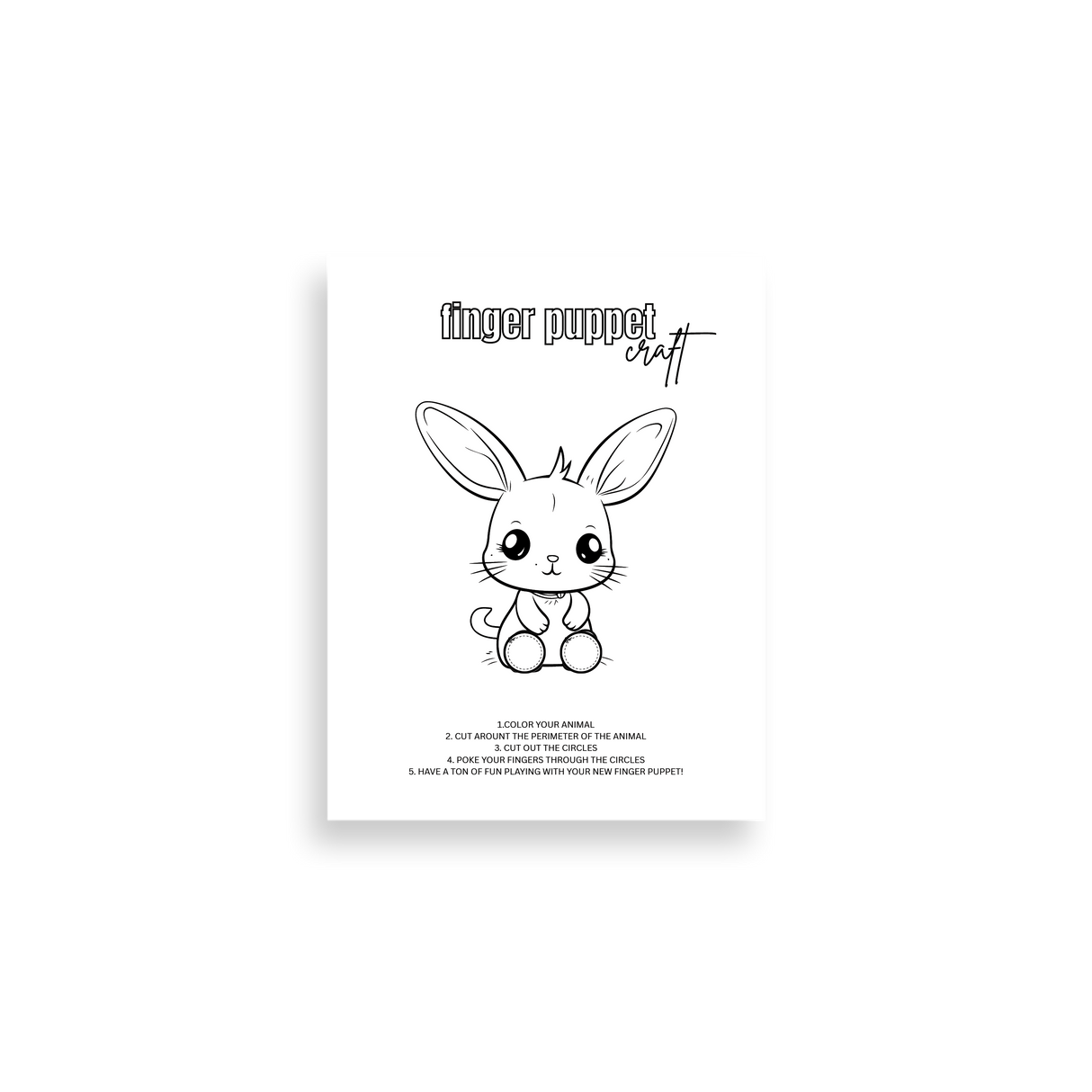 Finger Puppets (Set of 2) | FREE Kid's Printable