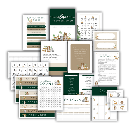 Woodland Creatures classroom set