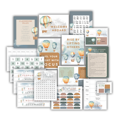 Hot Air Balloon classroom set