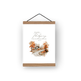 I Choose Thanksgiving print shown with 8 inch minimal magnetic hanger
