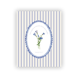 The Earth Is Filled With His Glory 8x10 art print, Isaiah 6:3, blue stripe floral