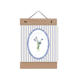 The Earth Is Filled With His Glory print shown with 8 inch regular wooden magnetic hanger