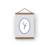 The Earth Is Filled With His Glory print shown with 8 inch minimal magnetic hanger