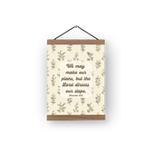 We May Make Our Plans print shown with 8 inch minimal magnetic hanger