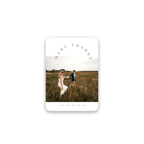 Angele Arched wedding thank you card