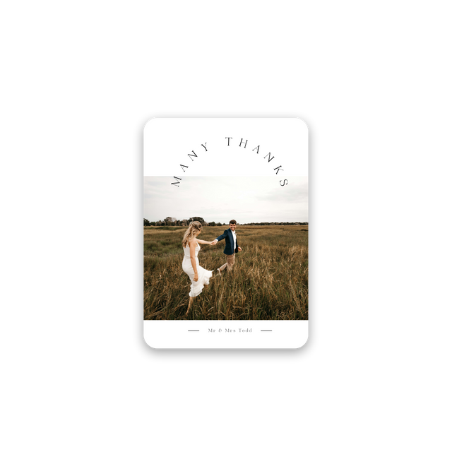 Angele Arched wedding thank you card
