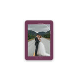 Arched Corner Mauve Wedding Thank You Card rounded