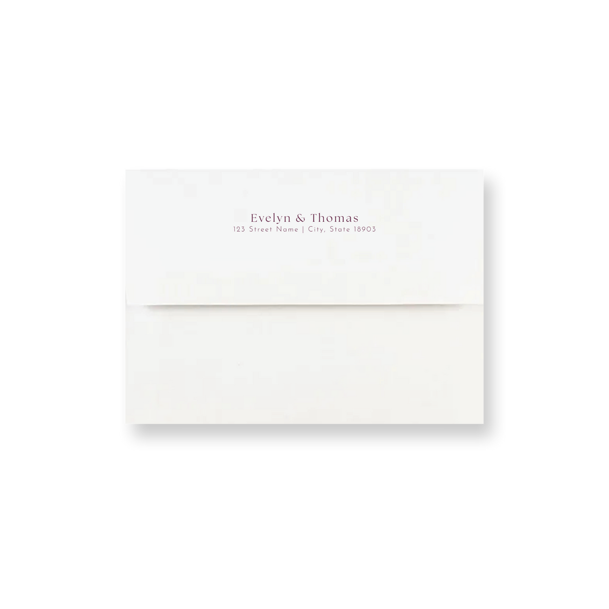 Arched Corner Mauve wedding envelope
