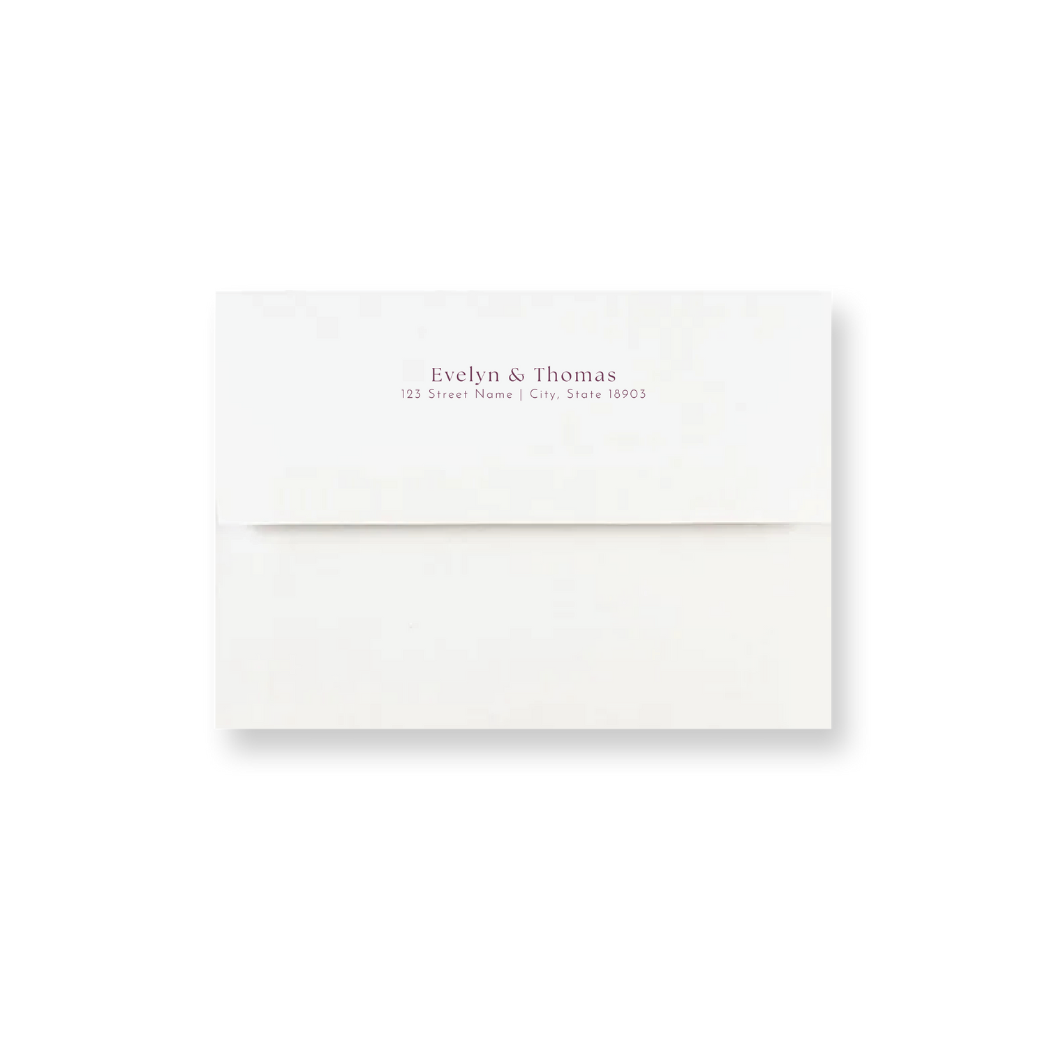 Arched Corner Mauve wedding envelope