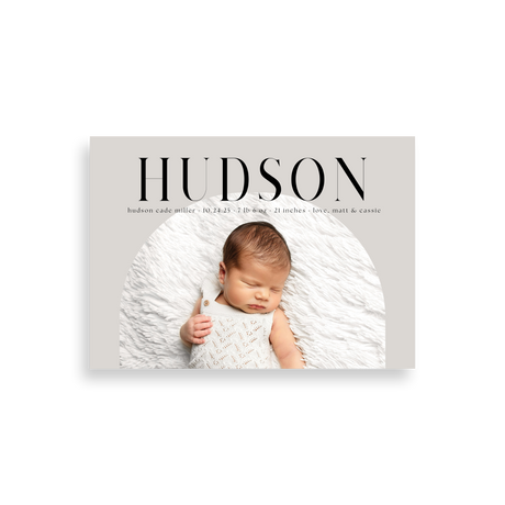 Arched Gray birth announcement