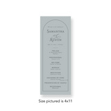 Arched Sage wedding program