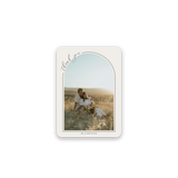 Arched Wildflower Wedding Thank You Card rounded