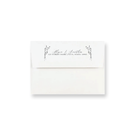 Arched Wildflower wedding envelope