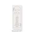 Arched Wildflower wedding program
