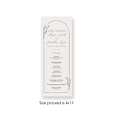 Arched Wildflower wedding program