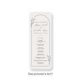 Arched Wildflower wedding program rounded corners