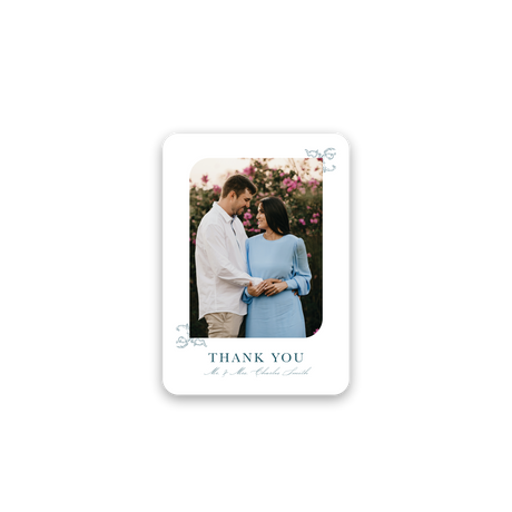 Baroque Wedding Thank You Card rounded