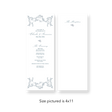 Baroque wedding program