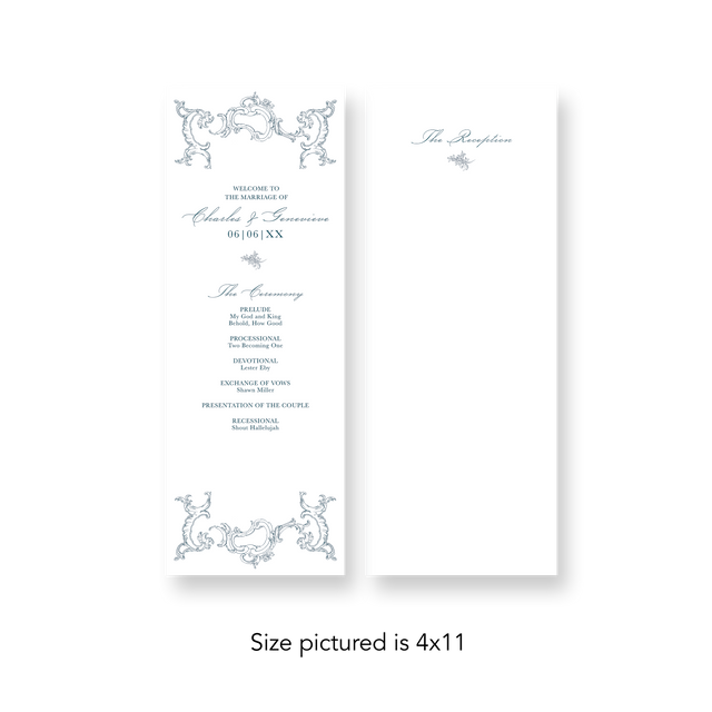 Baroque wedding program