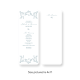 Baroque wedding program rounded corners