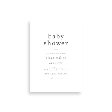 Basic baby shower invitation