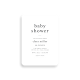 Basic baby shower invitation rounded corners