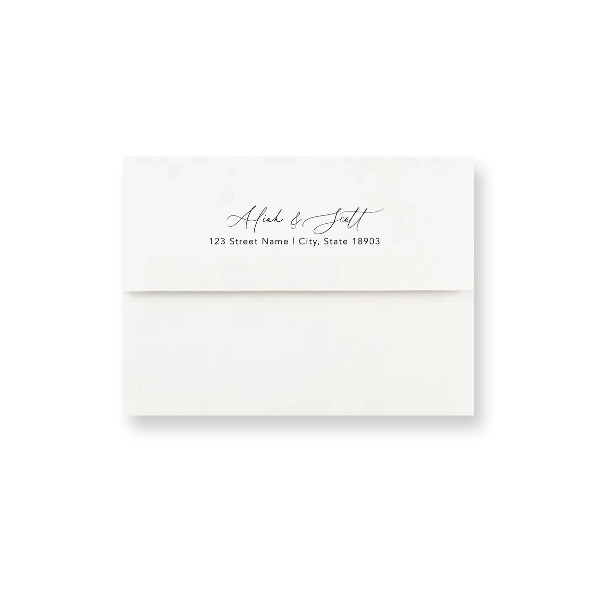 Black Rounded Corner wedding envelope