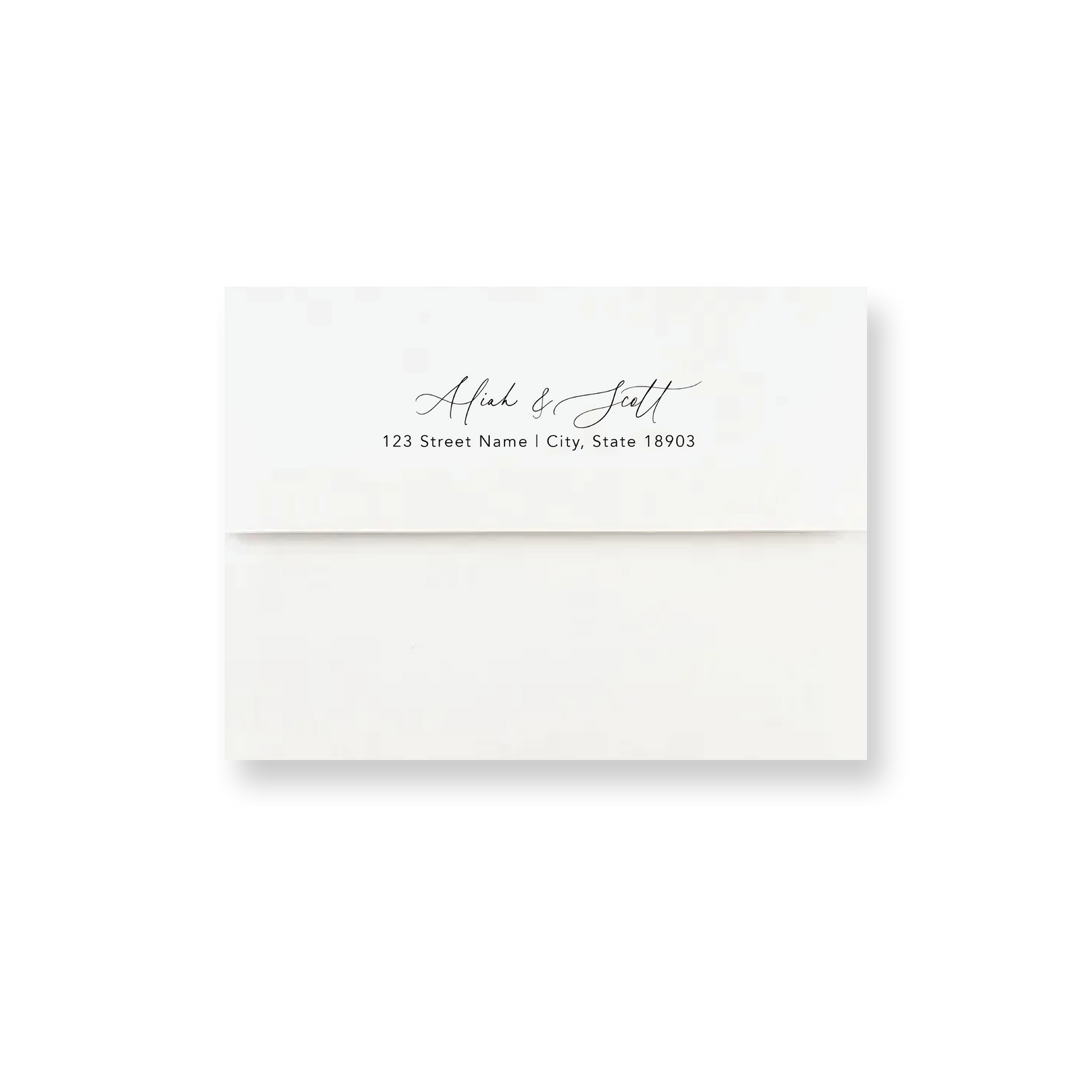 Black Rounded Corner wedding envelope