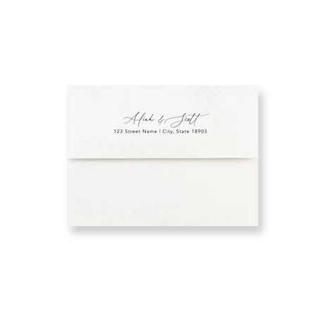 Black Rounded Corner wedding envelope