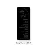 Black Rounded Corner wedding program rounded corners