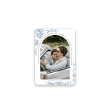 Blue Floral Wedding Thank You Card
