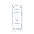 Blue Floral wedding program