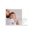 Bold Name birth announcement