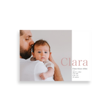 Bold Name birth announcement